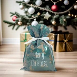 Huadefeng PP Non Woven Gift Bag with Drawstring Silk Screen Printed Custom Logo 230x350mm Free Sample Factory Price