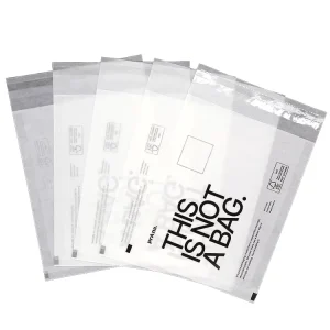 In Stock Eco Friendly Recyclable Bio degradable Apparel Garment Clothing Packaging Glassine Bags With Logo Glassine Paper Bags