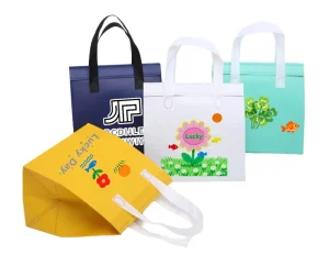 Jiajin Recyclable Non Woven Tote Bags Hand Length Handle Silk Screen Printing Customizable Sizes Styles Competitive