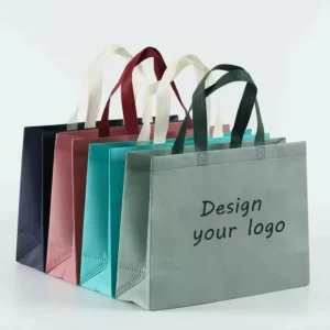 Laminated Color Non Woven Advertising Handbag Reusable Grocery Gift Bag Nonwoven Custom Bag