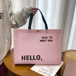 Laminated Non Woven Carrier Bags with Custom Logo Reusable Shopping Grocery Non Woven Bags