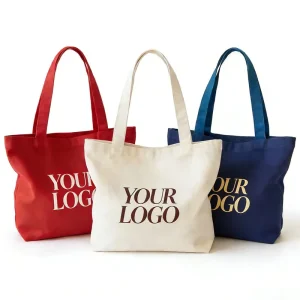 Large Capacity Cotton Canvas Shopping Bag For Snap Button Printed Travel Grocery Versatile Daily Use Handbags