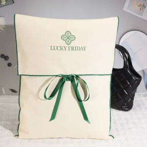 Large Capacity Cotton Twill Handbag Hair Pillow Dust Bag Custom Logo Printed Cotton Clothing Packing Pouch