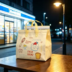 Large Capacity Non Woven Thermal Bag Food Delivery Insulated Cooler Carrier for Picnic Grocery Shopping Bakery Cake Box