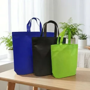 Large Capacity Nonwoven Fabric Shoulder Tote Bag Durable Reusable Supermarket Shopping Bags Exhibition Promotional Bag