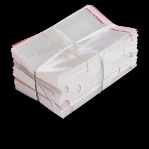 Large Transparent Self Sealing Adhesive BOPP Cellophane Bags Custom Logo Durable Material for Business Supermarket Exhibition