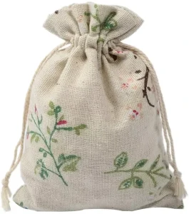 Lightweight Line Fabric Drawstring Packaging Bag Pouch