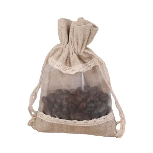 Linen Eco Friendly Drawstring Custom Logo Recyclable Makeup Candle Gift Packaging Craft Bags Colorful