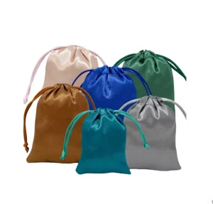 Linna Customized Logo Recyclable Drawstring Garment Bags 9*12cm Cotton Jewelry Pouches Screen Printed Model AT24 Low MOQ Candles