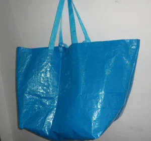 Logo Printing Large Packaging PP Woven Laminated Foldable Shopping Bags Hand Length Handle Promotion Reusable Custom Supermarket