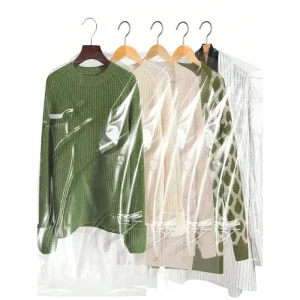Long Dress Covers Garment Bags for Hanging Clothes Plastic Suit Bags Dust-proof Garment Bags for Coat Gowns