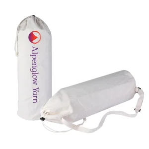 Long Eco Friendly Heavy Duty Cotton Canvas Storage Drawstring Textile Packaging Bag for Yoga Mat
