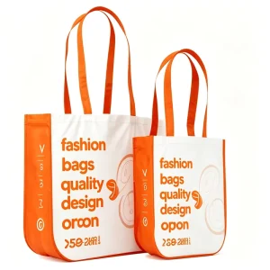 Long Handle TNT Non Woven Laminated Shopping Bag Custom Logo Printed Gift Bag Recyclable PP Woven Fabric for Promotion