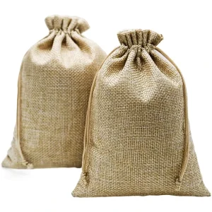 Low MOQ Home Decoration Dust Proof Washed Packaging Gift Pouch Shoes Crafts Bag Coffee Drawstring Burlap Jute Sack
