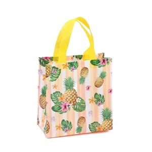 Low MOQ Versatile Reusable Compact Summer Fruit Pattern Folding Personalized Non woven Fabric Handbag for Daily Life