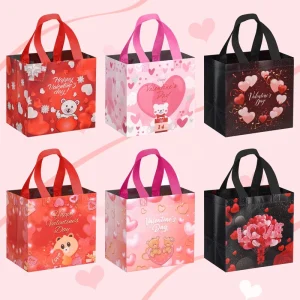 Luxury New Arrival Valentine’s Flower Disposable Nonwoven Tote Bag for Lover’s Gift & Perfume Packaging