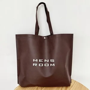 Luxury Non Woven Tote Bags With Custom Printed Logo Recyclable Fabric Colorful Clothing Packaging Non Woven Shopping Bag