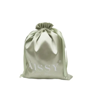 Luxury Soft Satin Wig Hair Dust Bag with Custom Logo Satin Jewelry Pouch for Gift Packaging with String Textile Packaging