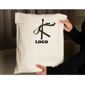 Luxury White Cotton Envelope Dust Bag Recycled Reusable and Stylish for Jewelry & Cosmetics Gift Packaging