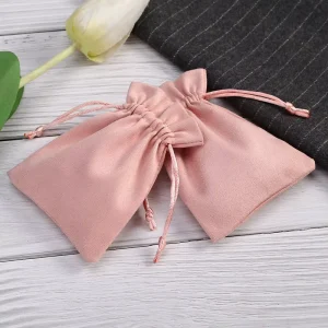 Manufacture Customized Colorful Korea Luxury Canvas Drawstring Storage Tote Bag Jewelry Pouch Mini Gift Bag Dust Bag Custom Logo