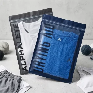 Manufacturer Custom Resealable Ziplock Bag Fashion Retail Pouch Composite Laminated Package Garment Bag