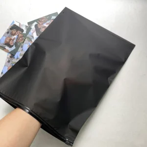 Matte Black Frosted CPE Clothing Packaging Bag Zipper Garment Bag Plastic T shirt Pants Hoodie Apparel Packaging Pouch in Stock