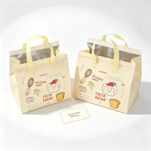 Milk Tea Cooler Bag Non Woven Thermal Insulated Delivery Bag for Iced Coffee Beverage Juice Cold Drink Takeaway Packaging