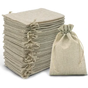 Mini Hemp Bag Gift Jewelry Drawstring Pouch Jute Hessian Bag Coffee Bean Packaging Gunny Burlap Bag