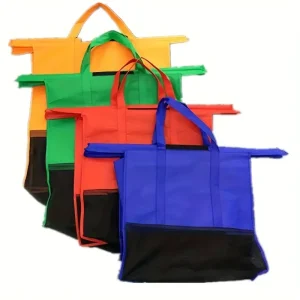 Minimalist Plain Non Woven Tote Bag Sustainable Reusable Grocery Bag Shopper Custom Logo for Daily Shopping Gift Packing