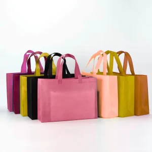 Multi Colors Reusable Woven Shopping Fabric Carry Dust Water Proof Storage Non-woven Bag for Advertise With Handle