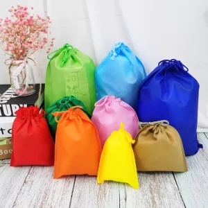 Multi functional Eco friendly Colorful Non woven Cloth Drawstring Packaging Bag for Gifts
