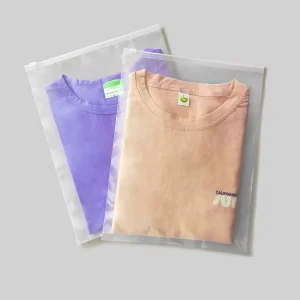 Multiple Size Plastic Packaging Bag Transparent Clothing Zipper Bag PE Clear Plastic Bag for Garment Brand Customization Printed