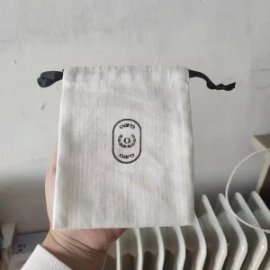 Natural Cotton Packaging Customization Gift Bags Printed Cotton Canvas Drawstring Storage Bag With Logo