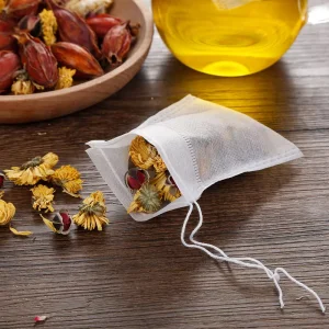 Natural Non Woven Fabric Tea Bags for Beverage and Household Brewing Food Safe Custom Label