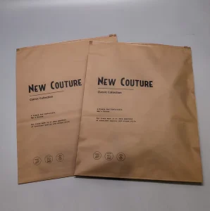 New Style Custom Frosted Zipper Bags Printed Logo Brown Sealable Plastic Slider T Shirt Zip Lock Bags Apparel Packaging Zip Bag