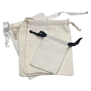 Nice Quality Washable Custom Logo Drawstring Velvet Dust Gift Cosmetic Packaging Bag Portable Canvas Cotton Drawstring Bag