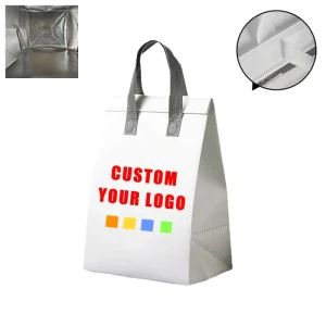 Non-Woven Aluminum Foil Thermal Bag Custom Logo Reusable Insulated Food Delivery Bag Insulated Cooler Bag