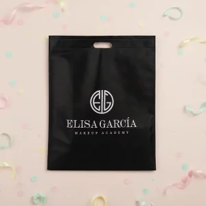 Non Woven Die Cut Handle Bag Custom Logo Eco Friendly Flat Shopping Bag d Cut Non woven Bags Multi Color Printed