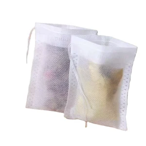 Non Woven Empty Bag Packaging Loose Tea Leaf Packing Pouch Coffee Filter Bags with String Heat Seal Non woven Tea Bags