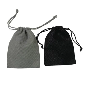 Non Woven Fabric Pouches Packaging Small Gift Bag Polyester Drawstring Bag with Custom 7X11CM