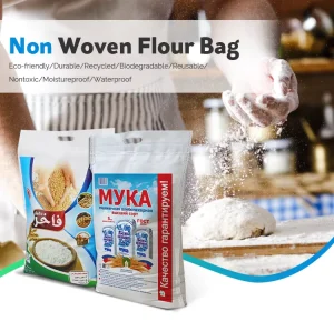Non Woven Flour Bag Recyclable Food Packaging Sack for Wheat Powder Custom Logo Printing OEM Factory Direct