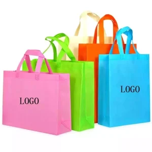 Non Woven Food Grade Reusable Tote Bag with Customizable Color and Logo for Promotional Food Packaging