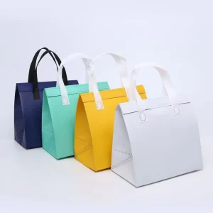 Non Woven Takeaway Packaging Bags Recyclable Insulated Tote for Milk Tea and Cake Non Woven Insulation Bags