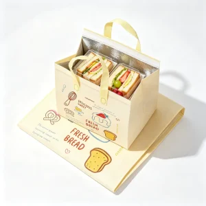 Non Woven Thermal Delivery Bag Insulated Food Cooler Tote for Restaurant Takeout Catering Bakery Shop Cake Case