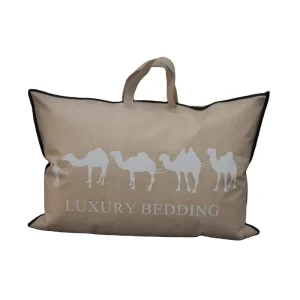 Non woven Fabric Pillow Packaging Zipper Bag with X Handle