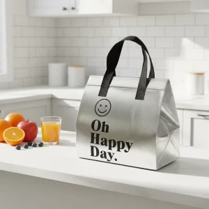 Non woven Fabric Recyclable Insulated Heat sealable Multifunctional Takeaway delivery Beverage Coffee Packaging Bag