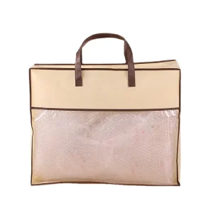 Non woven Home Textile Zipper Bag Spot Transparent PVC Hand Bag Quilts Four Sets of Packaging Bags Custom