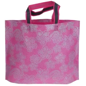 Non-woven Shopping Bag Non Woven Supermarket Packaging Bags with Handle Heat Pressed Reinforced Material