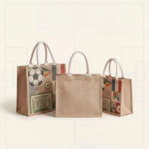 OEM Branded Premium Soft Touch Daily Commute Office Laptop Storage Work Carrier Jute Bag Shopping Bag