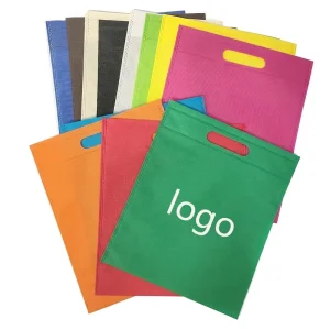 OEM Custom Non Woven Die Cut Handle Bag Manufacturer Reusable Eco Friendly Packaging Bag with Logo Printing